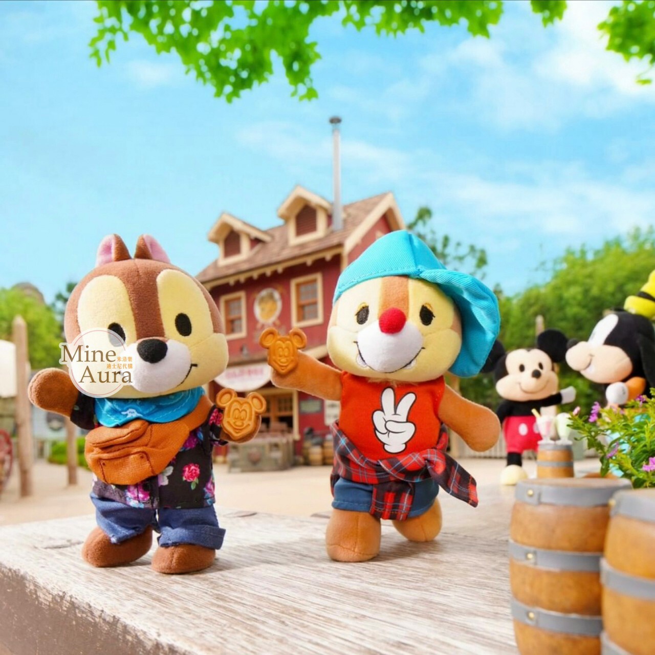 (現貨) nuiMOs娃娃公仔專用 米奇手圖案背心+T+褲組 造型服裝 (無娃娃) -香港迪士尼樂園