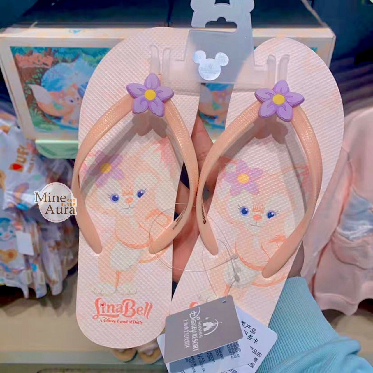 玲娜貝兒 LinaBell 人字拖鞋 夾腳拖鞋 -上海迪士尼樂園
