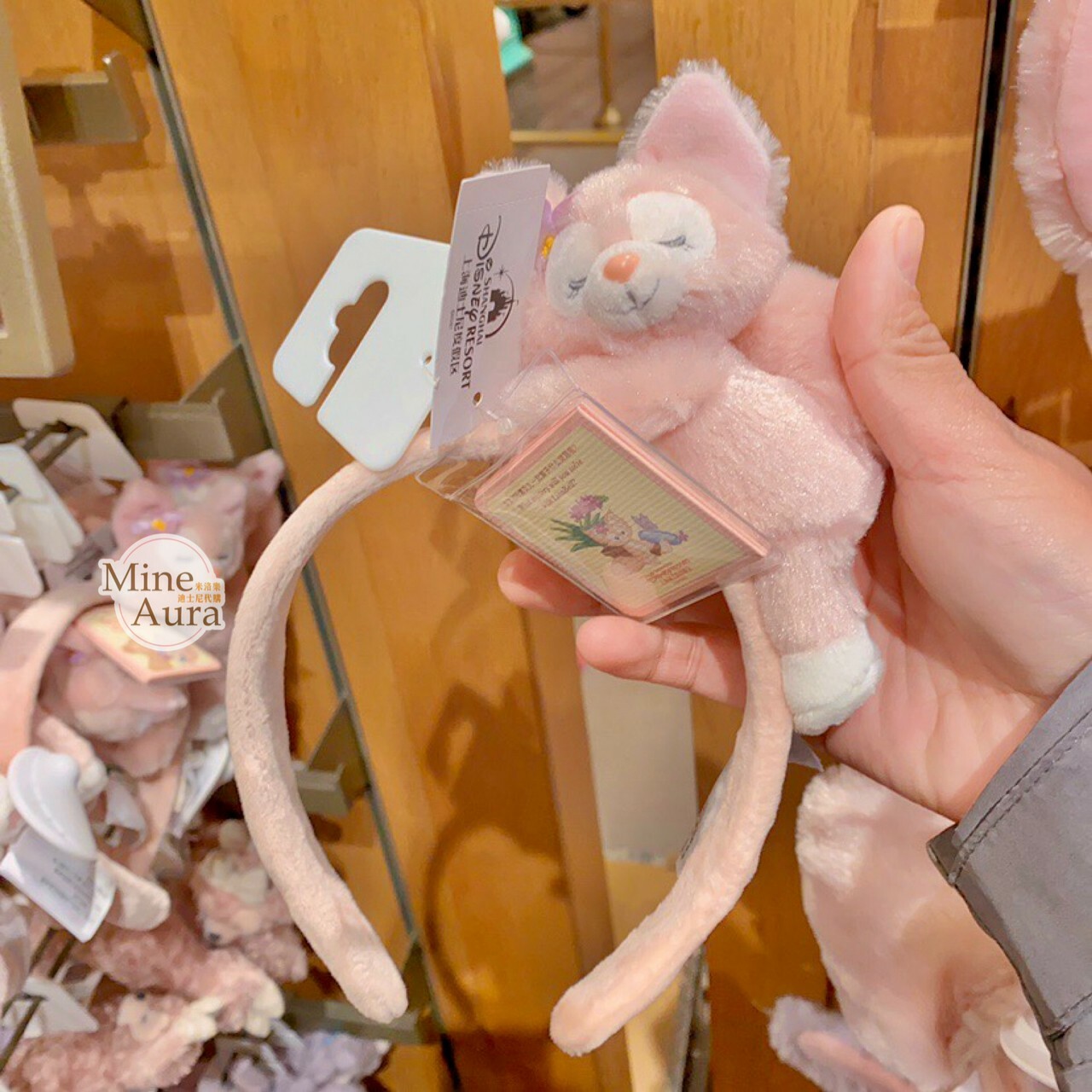 玲娜貝兒 Lina bell 絨毛趴趴睡顏 造型 髮圈 髮箍 -上海迪士尼樂園