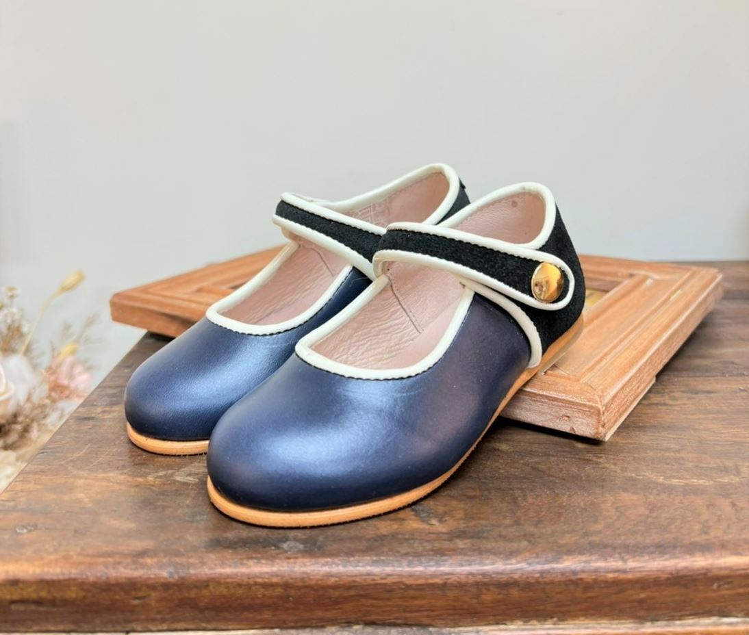 POPPEE 滾邊瑪莉珍鞋 BULLE - ajax marino 深藍