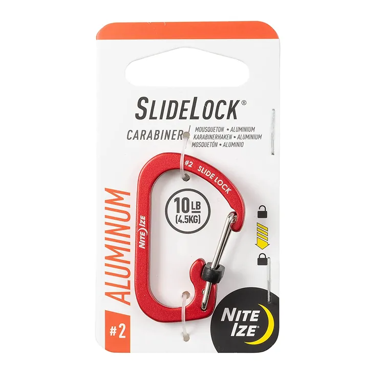 NITE IZE SlideLock Carabiner Aluminum 鋁質C字扣帶鎖
