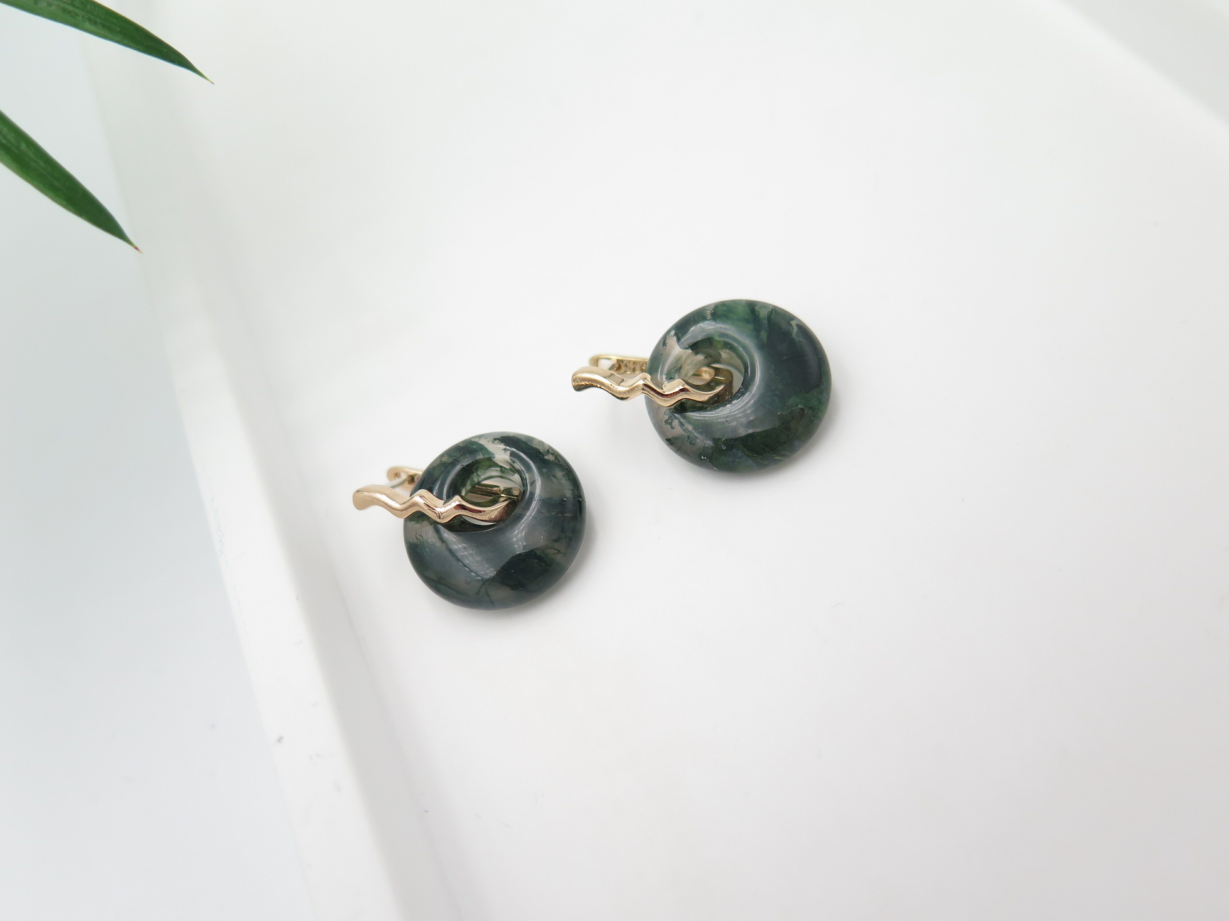 COLE COOL兩用簡約時尚純銀水草瑪瑙耳環