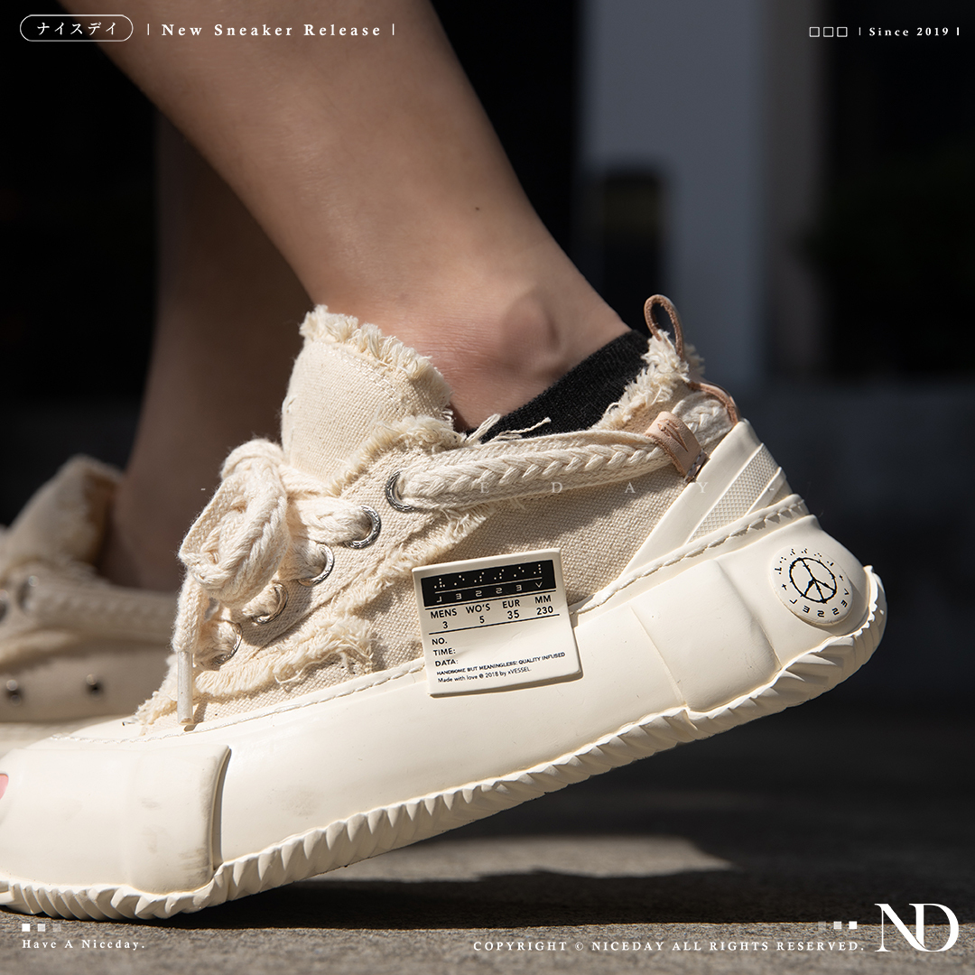 NICEDAY 代購/部分現貨 xVESSEL G.O.P. 2.0 Marshmallow Lows  隱藏版 解構 帆布鞋 白色 S22X42W