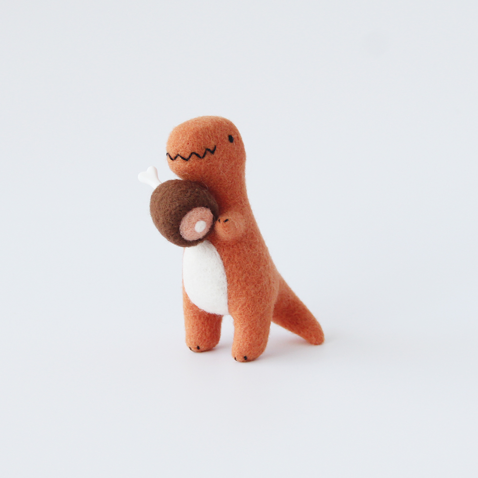 樂洋・好好玩羊毛氈材料包-愛吃肉的暴龍