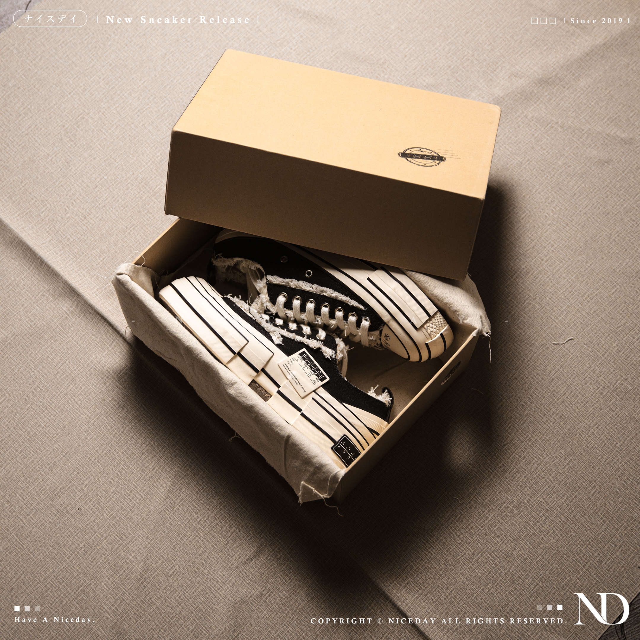 NICEDAY 代購 XVESSEL G.O.P. Lows 黑白 解構  帆布鞋 吳建豪