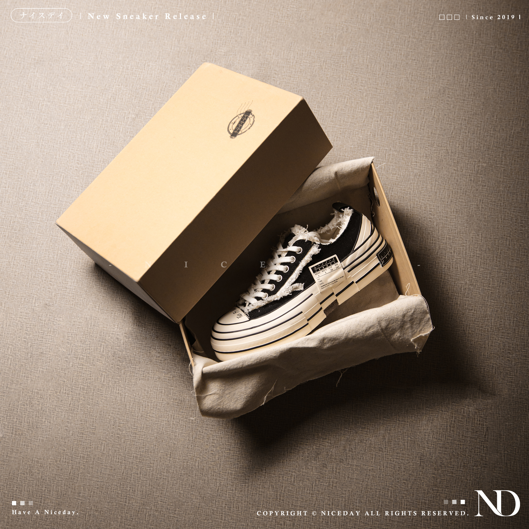 NICEDAY 代購 XVESSEL G.O.P. Lows 黑白 解構  帆布鞋 吳建豪