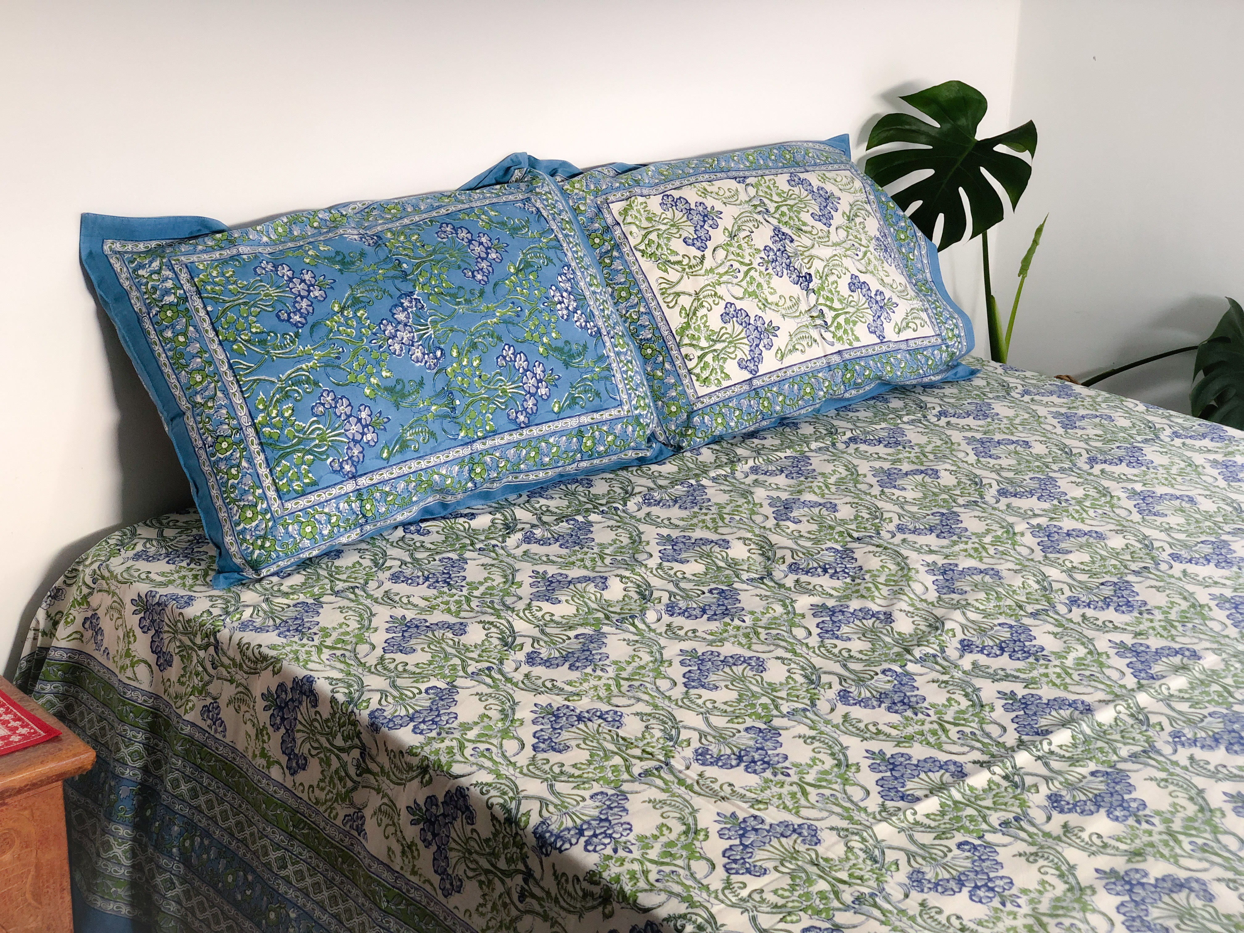 梅蘭加爾花園  純棉植染蓋印平鋪床單