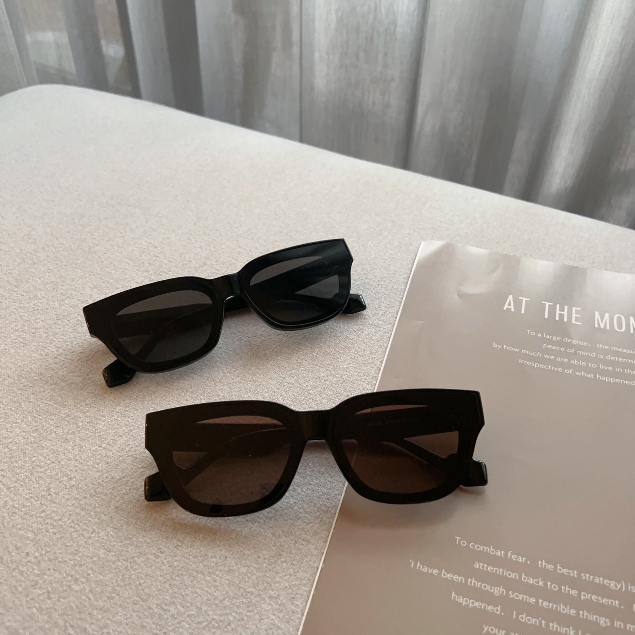 S0177312個性貓眼膠框墨鏡/兩色