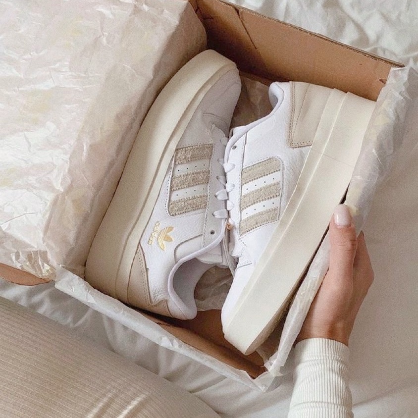 Adidas Originals Forum Bonega 泰式奶茶 白色 奶茶色 增高 厚底鞋 GZ4294