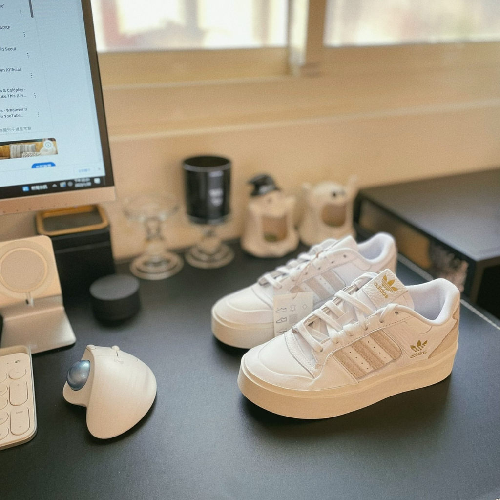 Adidas Originals Forum Bonega 泰式奶茶 白色 奶茶色 增高 厚底鞋 GZ4294