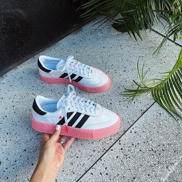 Adidas Originals Samba Rose 白色 情人節 愛心 厚底 餅乾鞋 德訓鞋 EF4965