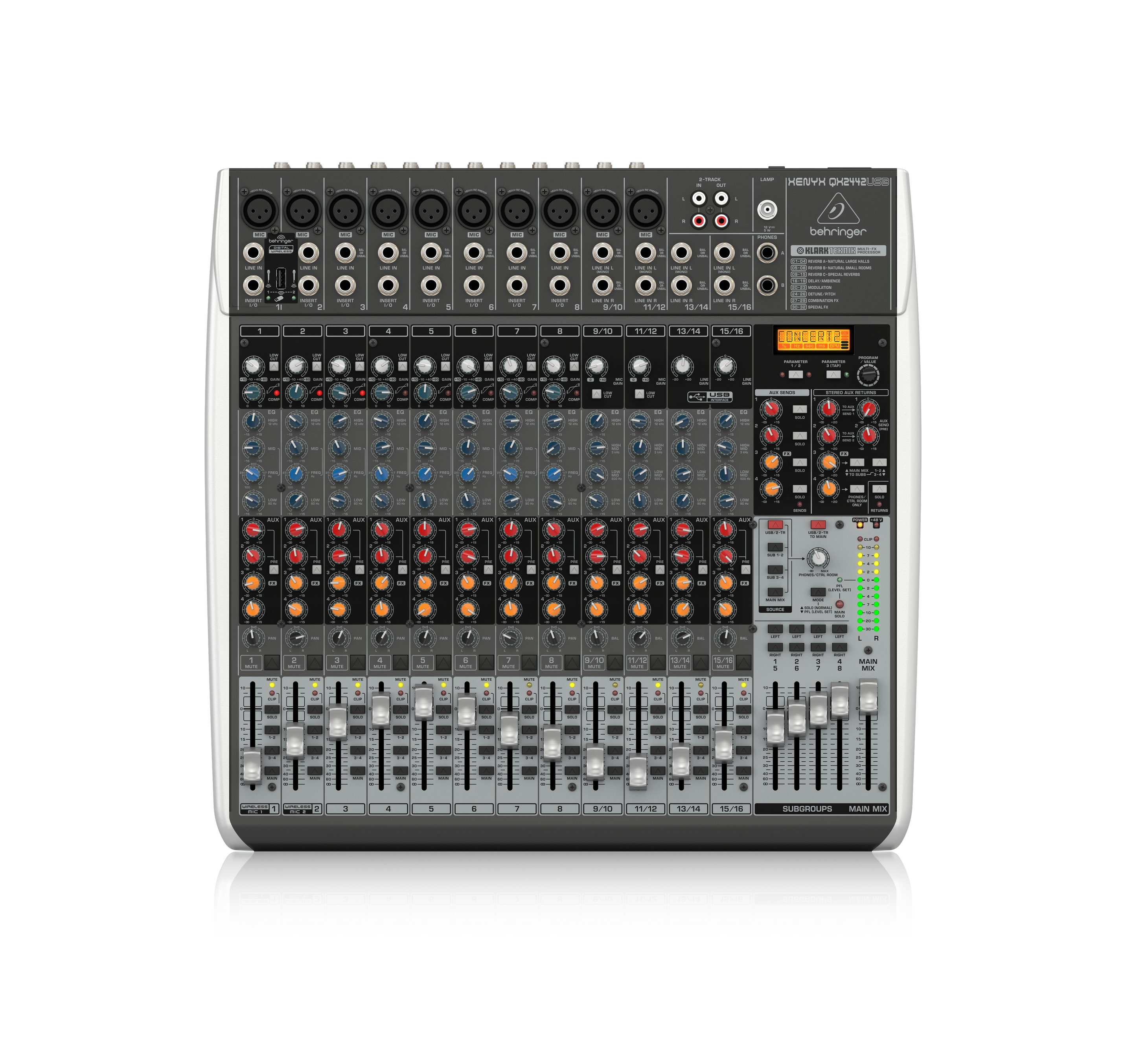 Behringer QX2442USB 24 INPUT Mixer with Effects 調音台