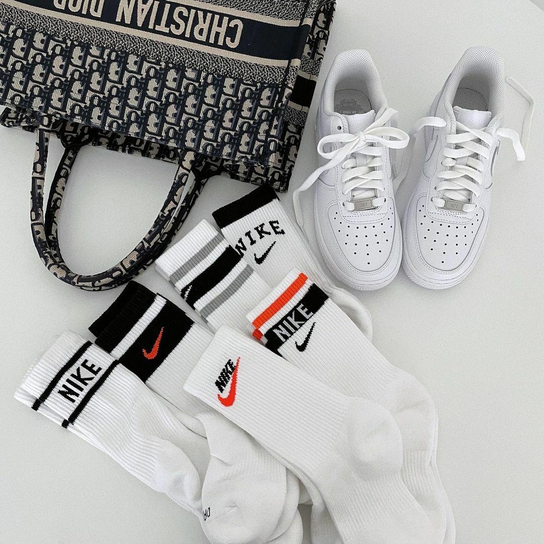 Nike Socks 黑橘 LOGO 白襪 黑襪 襪子 棒球襪 長襪 小腿襪 六雙一組 國外限定 DN3899-902