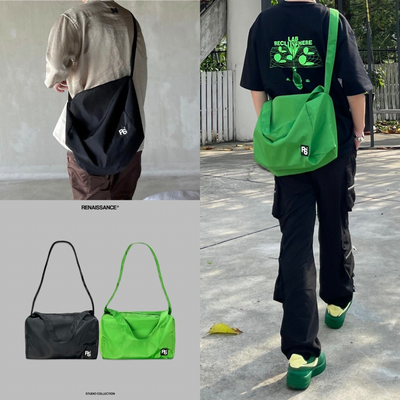 RENAISSANCE 限定單品 RS Logo尼龍托特包 旅行包 肩背手提 “ NYLON DUFFLE BAG “