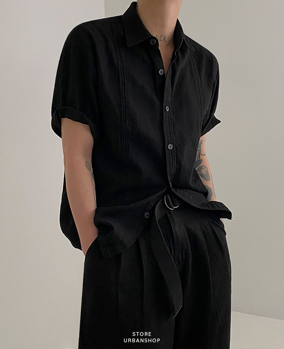 棉厚磅超挺短袖襯衫 / 不提供退換貨