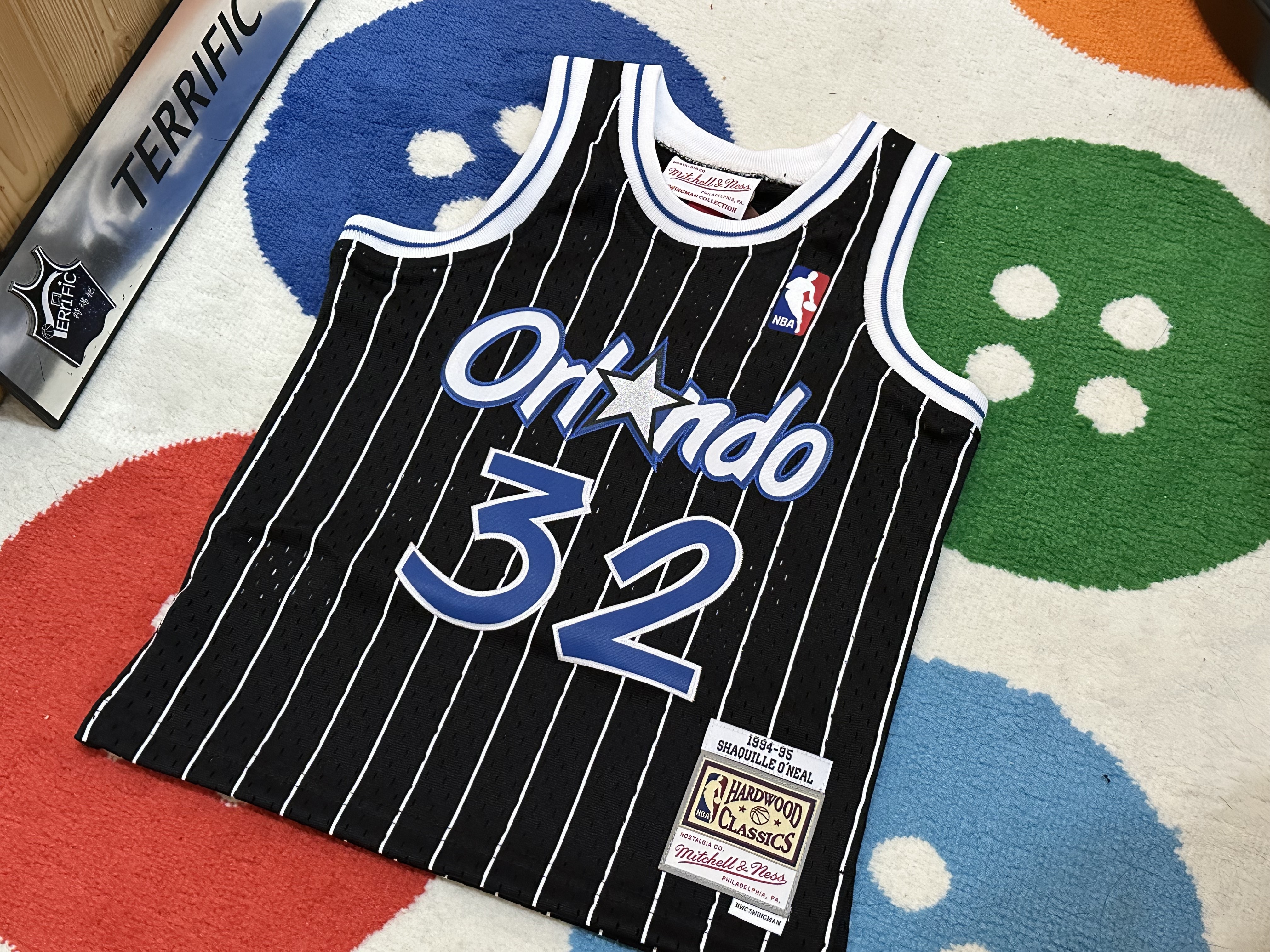 NBA球衣 Shaquille ONeal 奧蘭多魔術 黑條紋 童裝 M&N Replica 全新 小童 幼童 非青年版