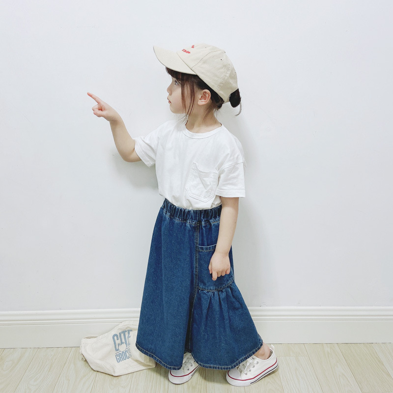 現貨 110cm 親子款 中性圓領口袋純棉上衣 2色