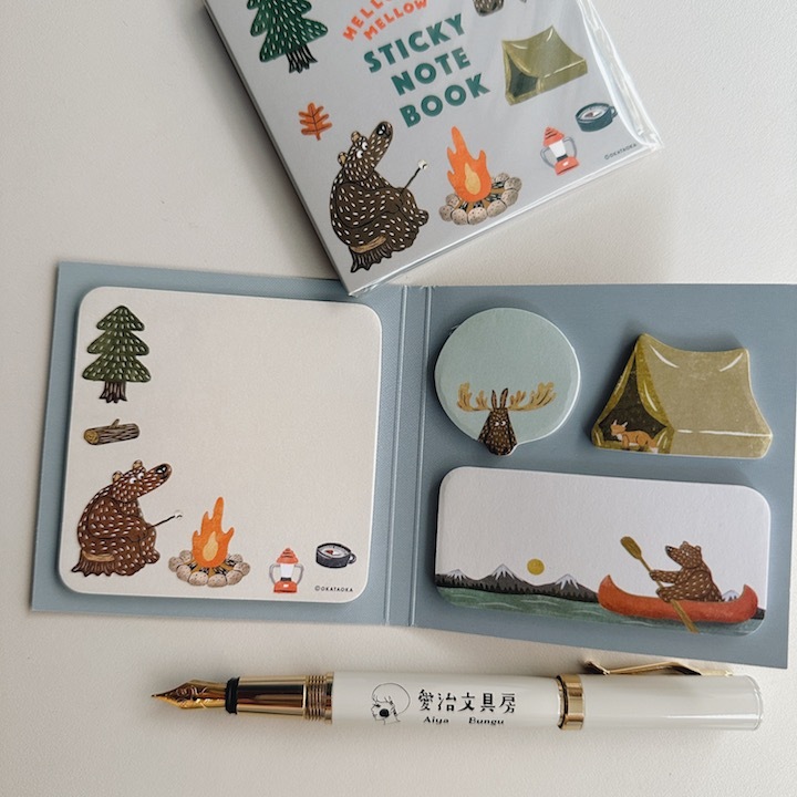 OKATAOKA  露營熊 80枚入標籤MEMO貼｜日本Greeting Life