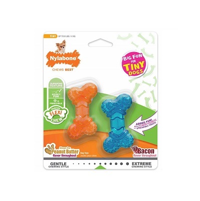 Nylabone 小狗迷你兩支裝玩具