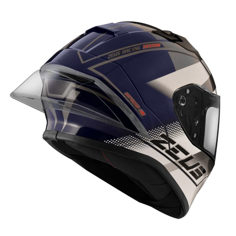 ZEUS ZS-826  BK17 暗藍/白 全罩 輕量化 ZS826