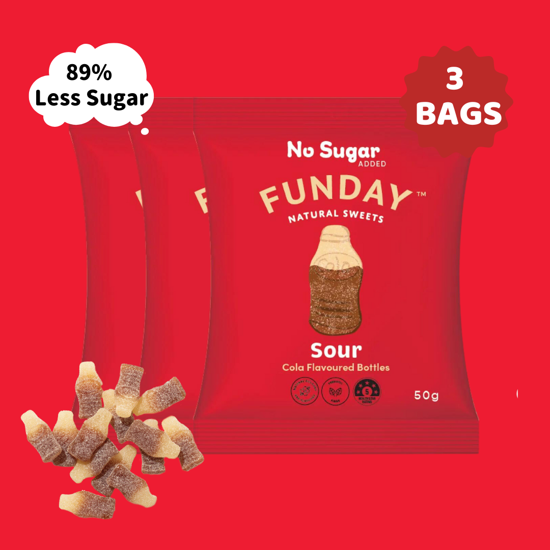 清貨優惠 Funday 天然無添加糖酸可樂梳打糖50g x3包