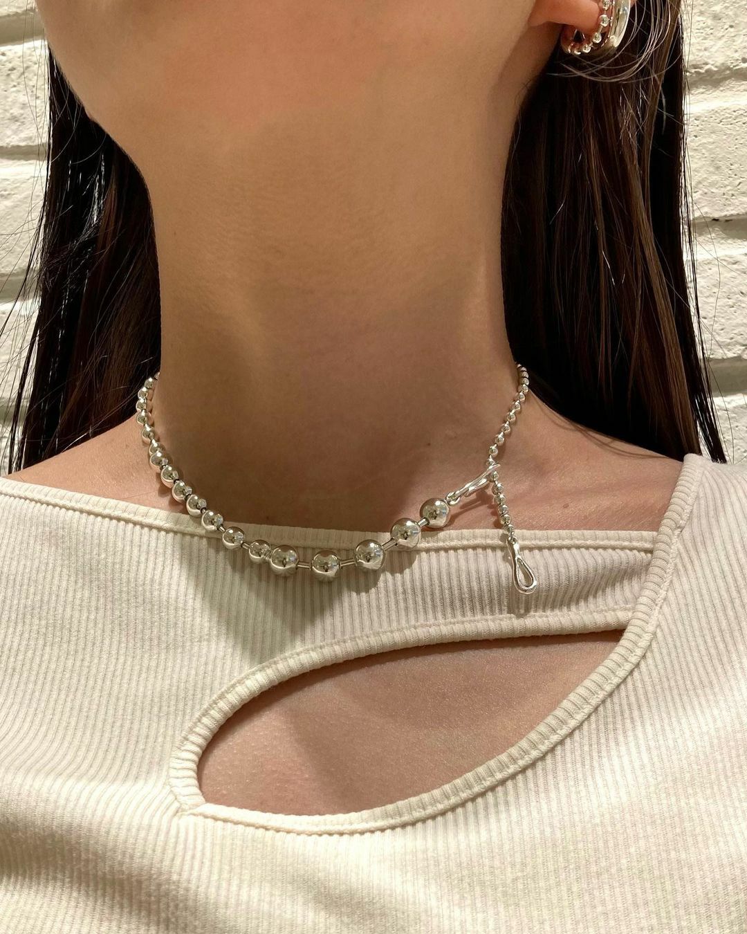 SOIERIE / Ball chain hook bracelet