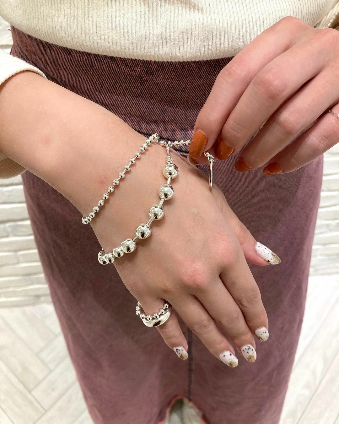 SOIERIE / Ball chain hook bracelet