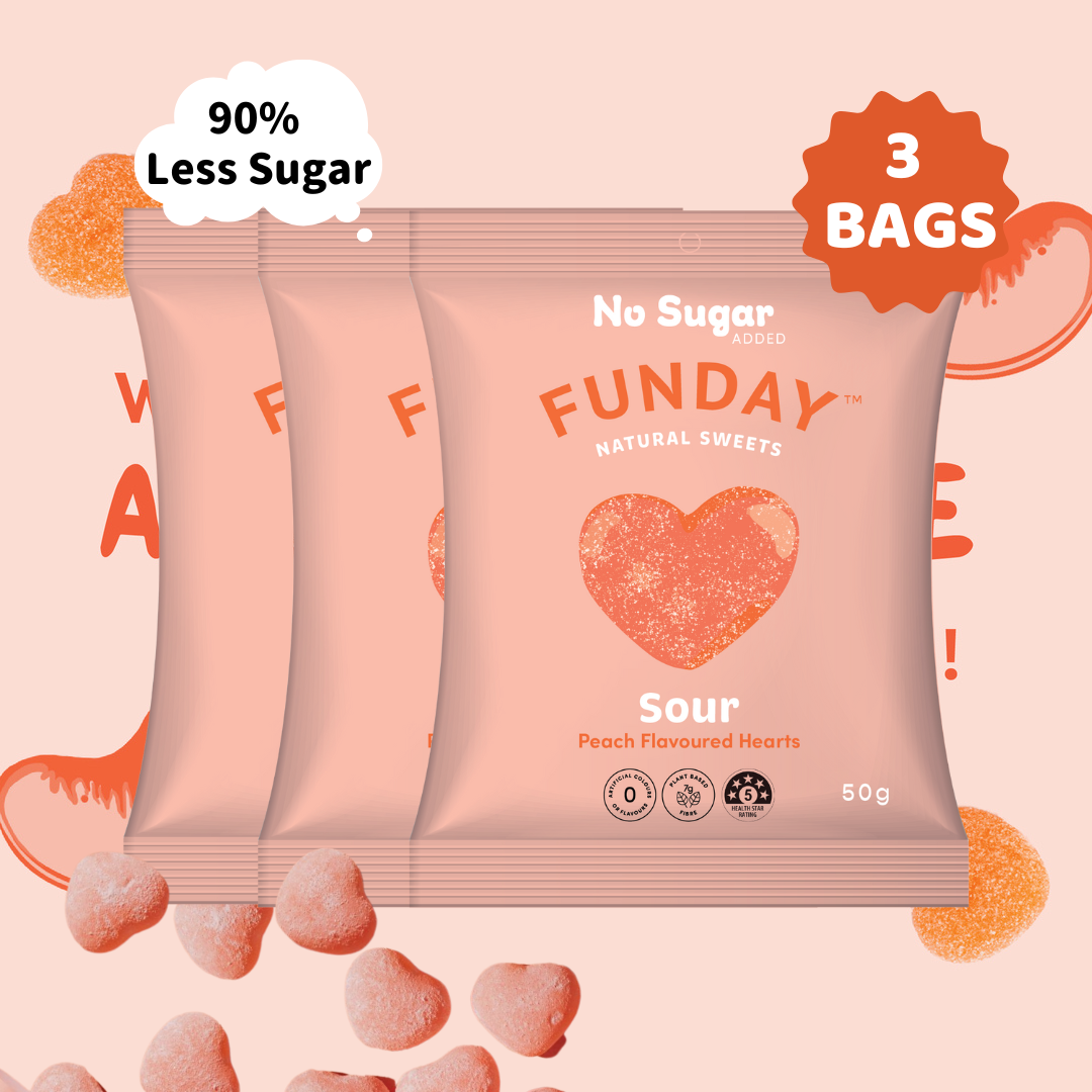 Funday 無添加糖水蜜桃酸糖 50g x3包