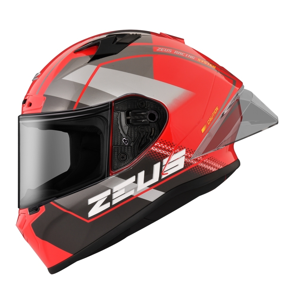 ZEUS ZS-826  彩繪 BK17 紅/黑銀 全罩 輕量化 ZS826