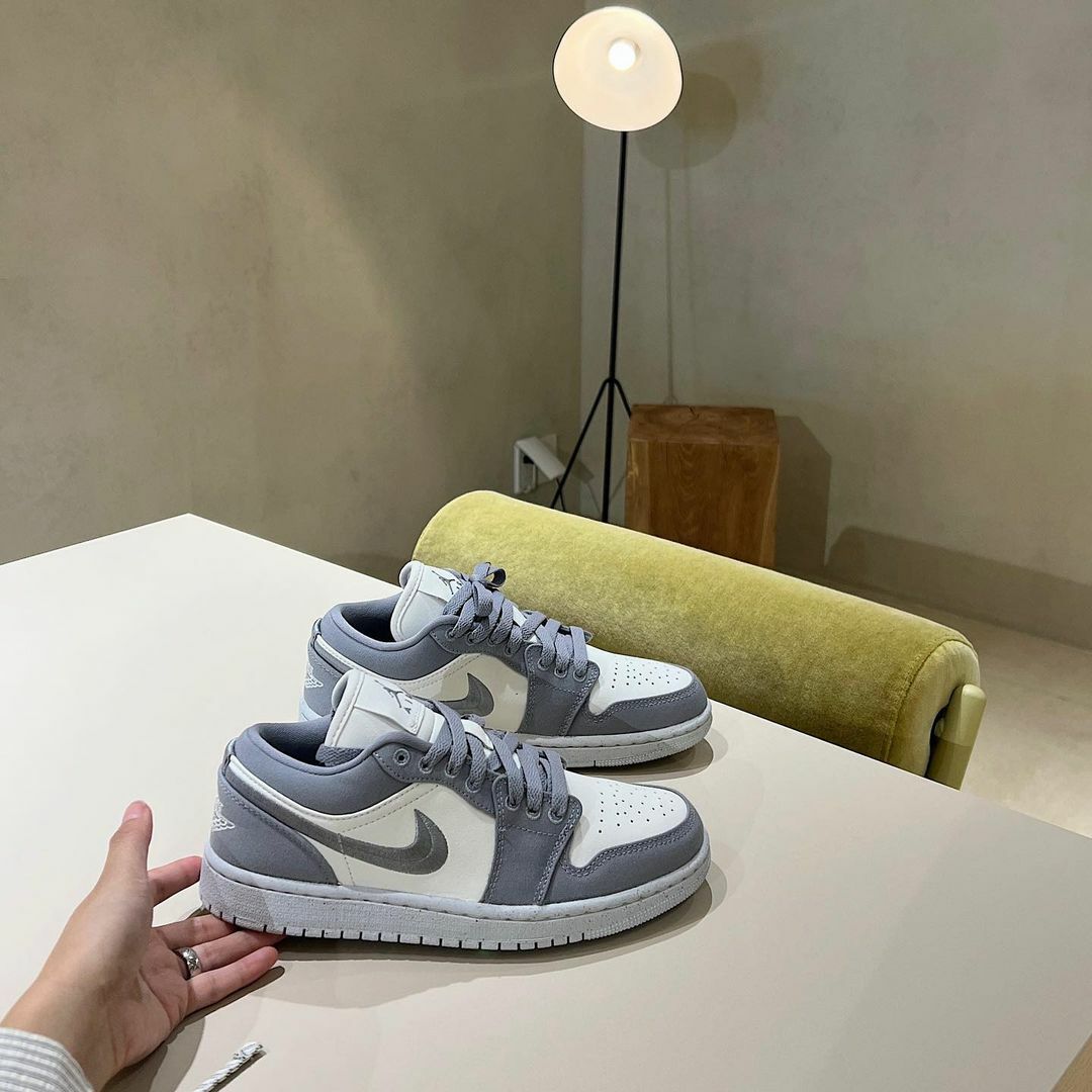 Nike Air Jordan 1 Low 城堡灰 白灰 刺繡 喬丹 男女尺寸 休閒鞋 DV0426-012