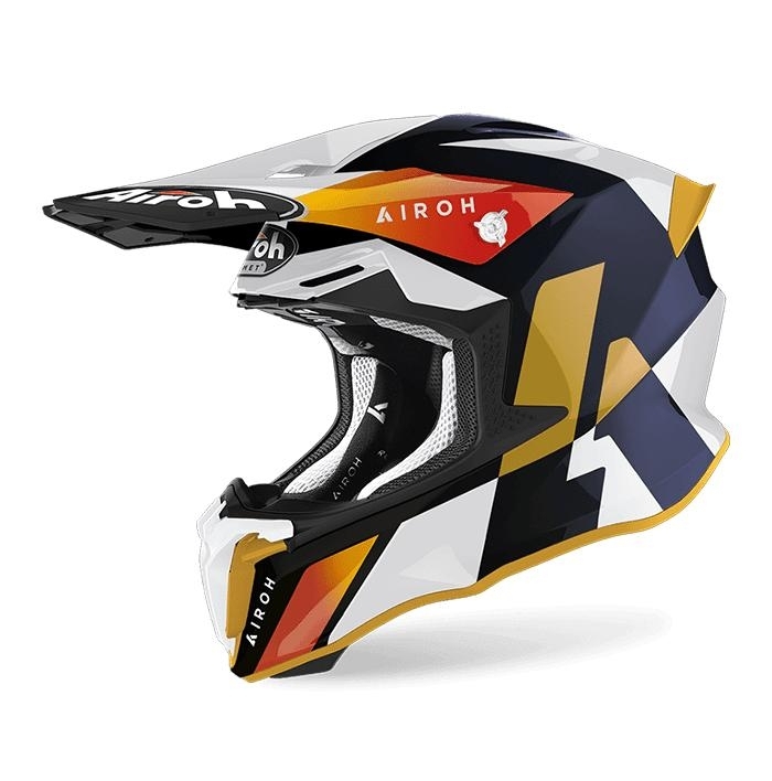 AIROH 台灣德安 TWIST 2.0 彩繪 LIFT 白/藍 越野帽 入門 輕量