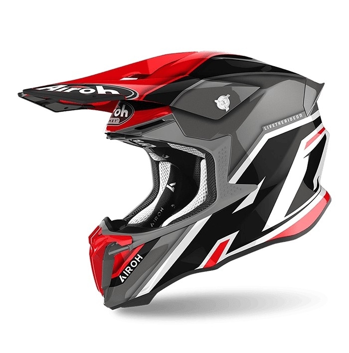AIROH 台灣德安 TWIST 2.0 彩繪 #46 SHAKEN 灰/紅 越野帽 入門 輕量