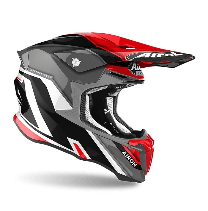 AIROH 台灣德安 TWIST 2.0 彩繪 #46 SHAKEN 灰/紅 越野帽 入門 輕量