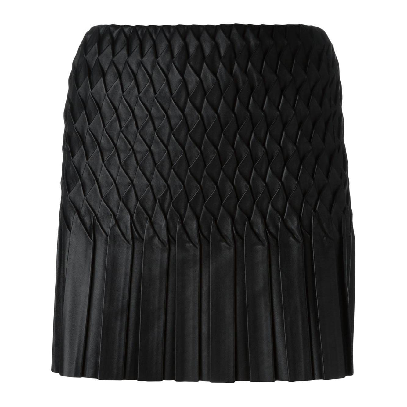 Jay Ahr - 小羊皮3D立體剪裁短裙