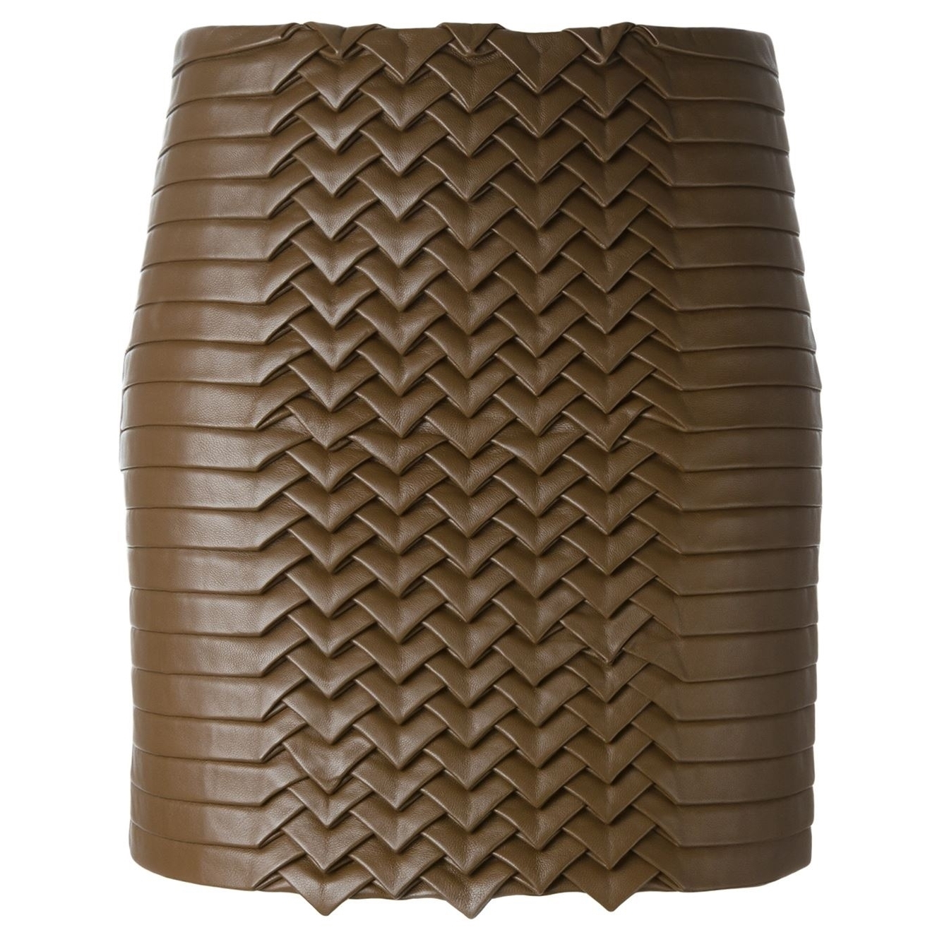 Jay Ahr - 小羊皮不規則立體剪裁短裙