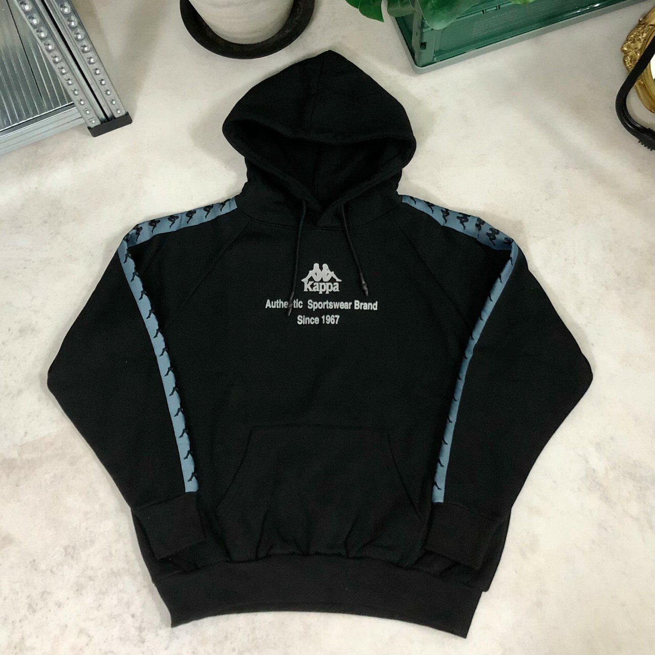 Kappa 中性串標休閒寬版連帽上衣 351G6KW