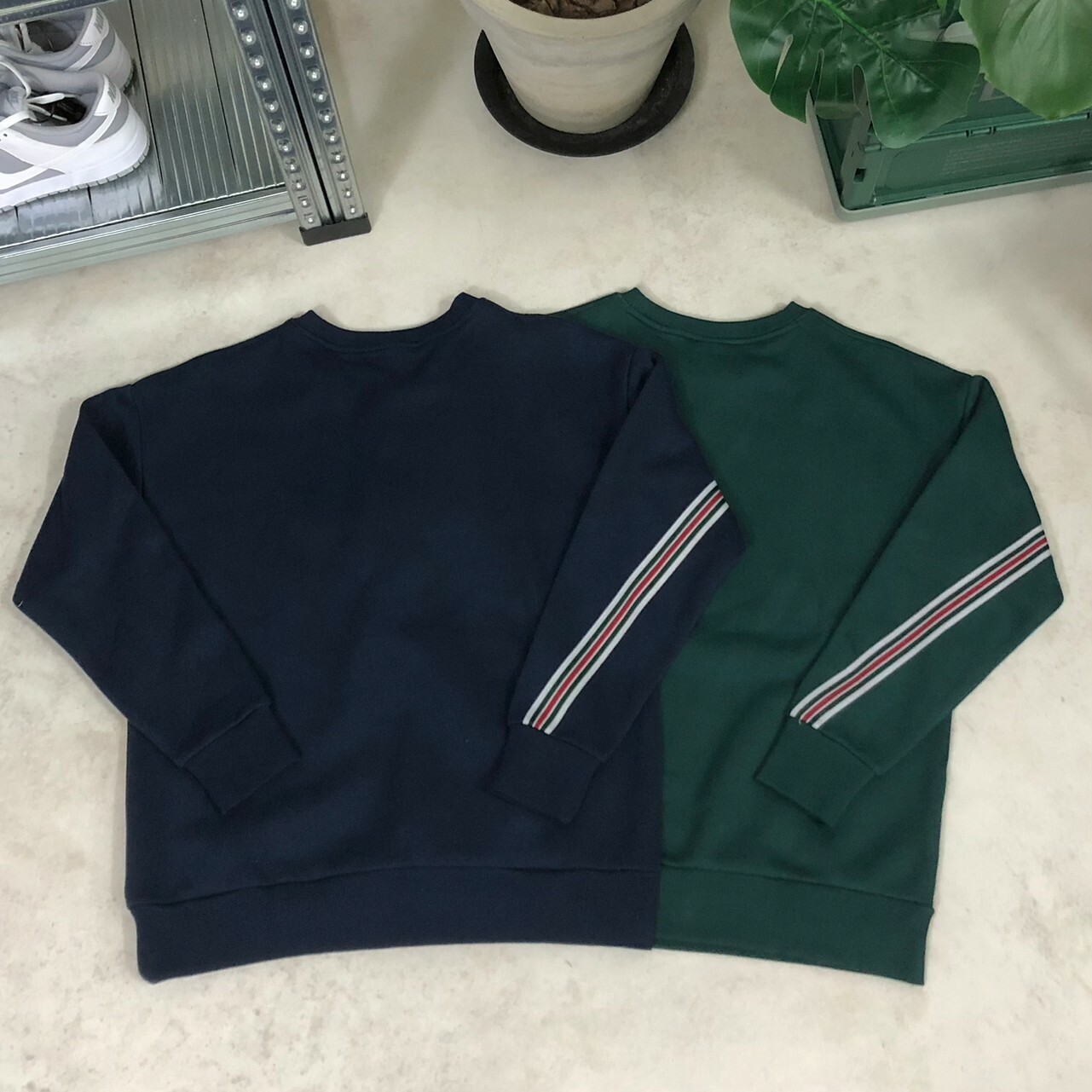 Kappa 中性長袖針織圓領棉衫運動大學Tee 321D3LW