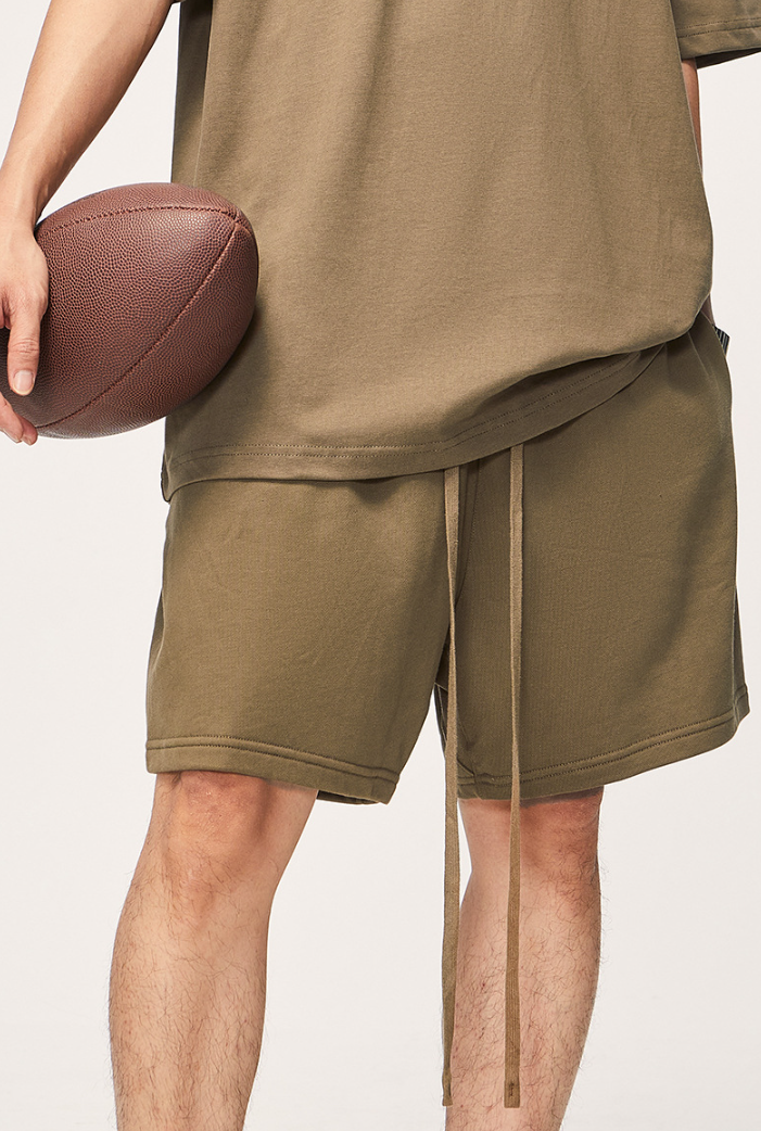 棉褲也能穿得很好看，重磅純棉休閒短褲