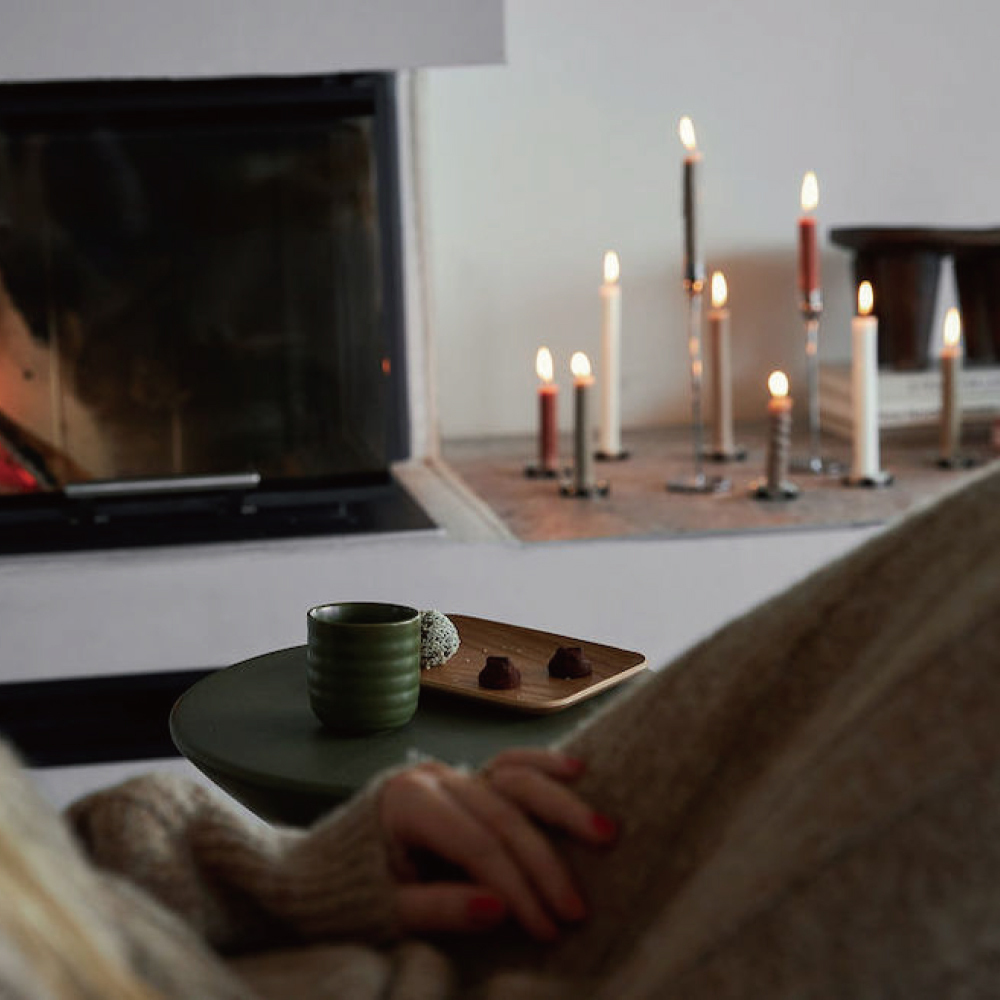 Sagaform-Ellen系列,馬克杯,大自然的綠色,喝熱紅酒使用,搭配巧克力。