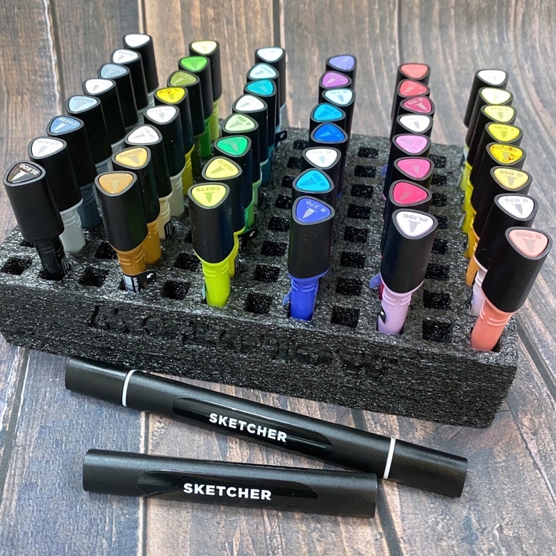 MOLOTOW Sketcher 水性麥克筆 「單頭軟筆補充墨夾」 48色