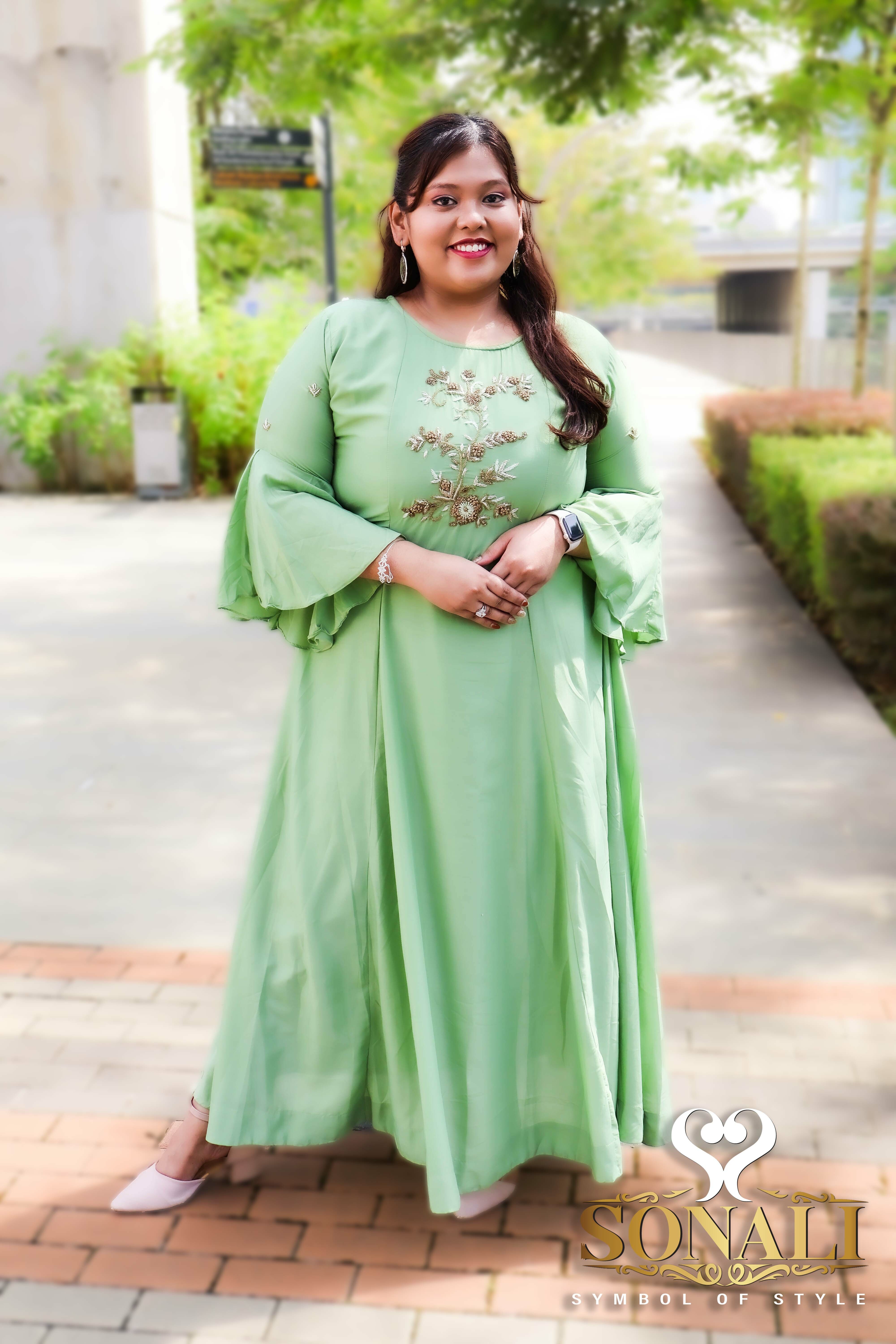Sonali Premier Quality Designer Collection / Women Plus Size Gown / Long Dress