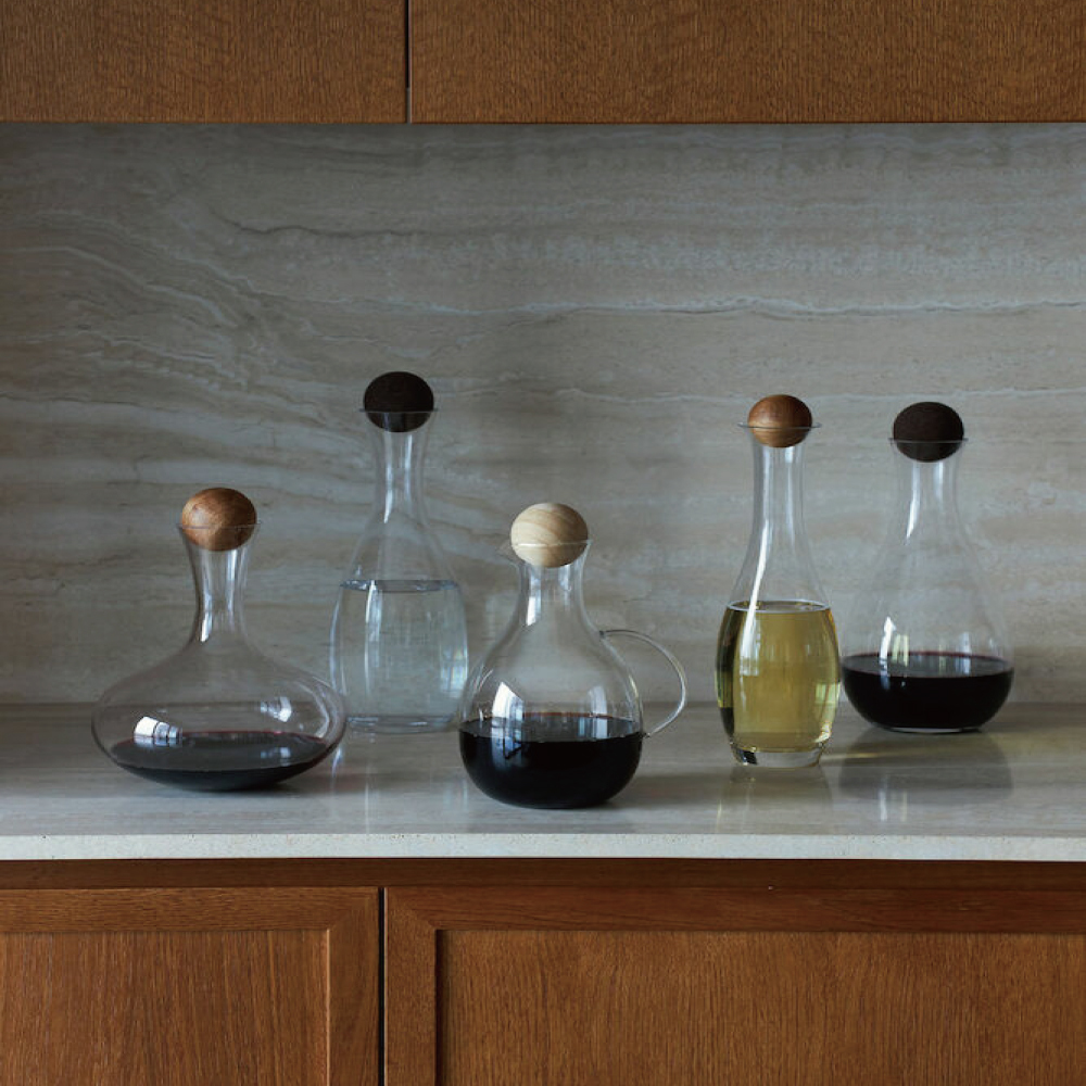 Sagaform-玻璃壺1.8L,同系列的各款口吹玻璃瓶,紅酒壺、油瓶、水瓶