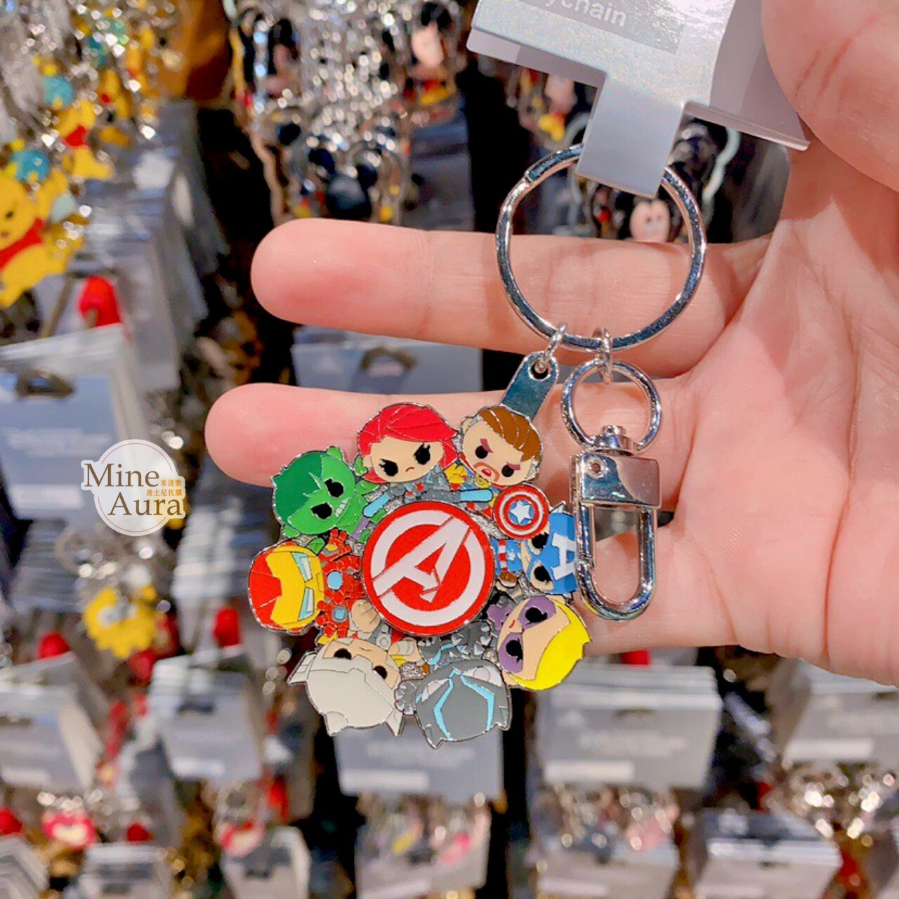 漫威 Marvel 療癒轉轉 旋轉 金屬 鑰匙圈 吊飾 -上海迪士尼樂園