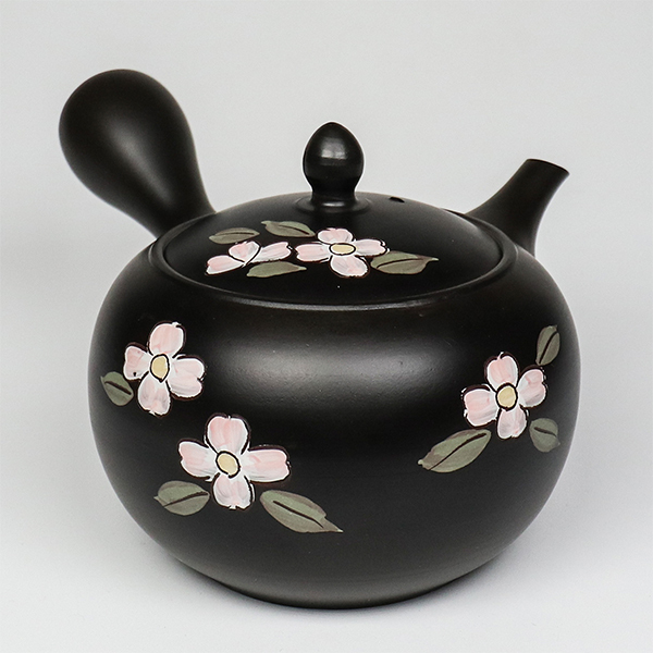 【春秋】艷黑花水木 橫手急須0.5L