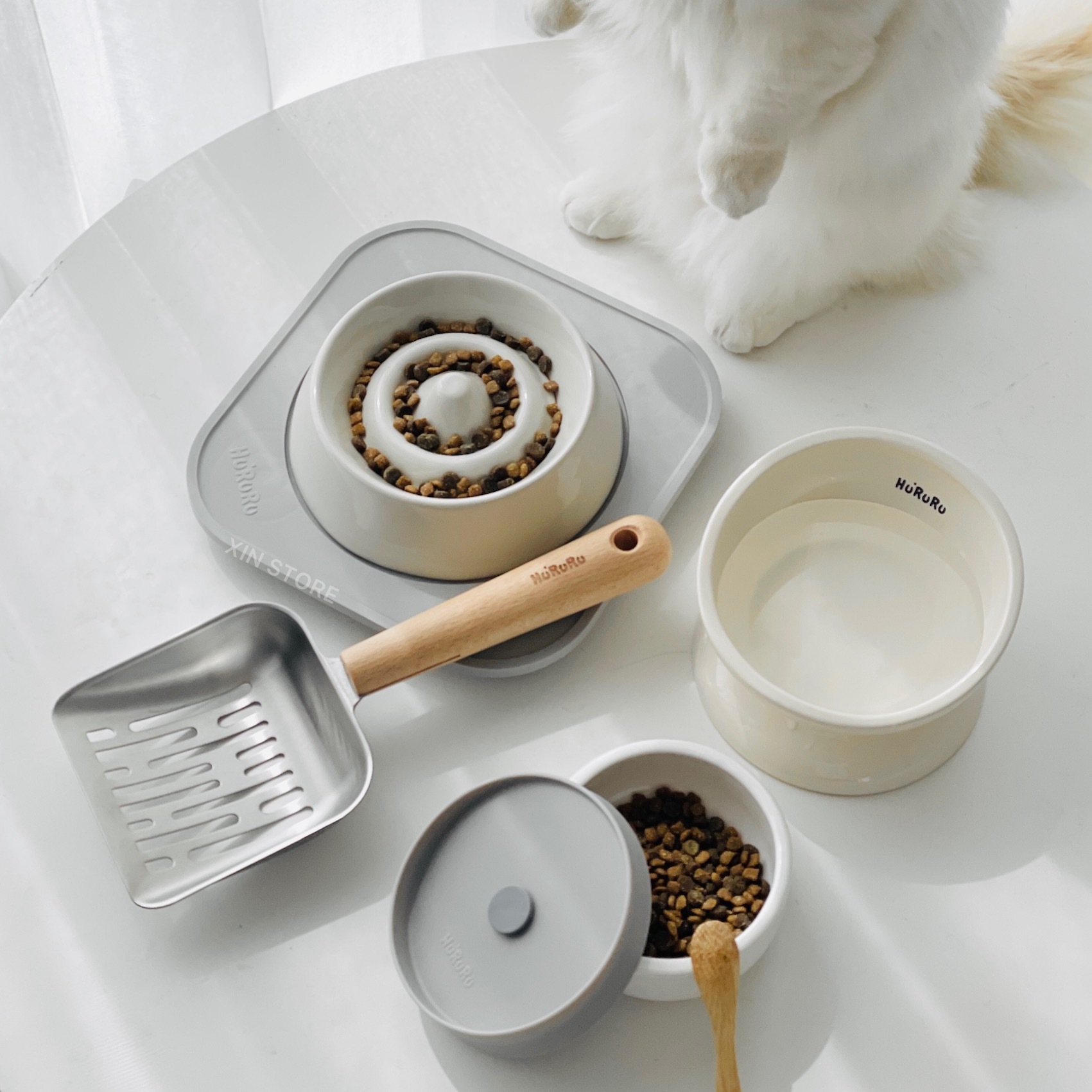 T-FENCE 防御工事 Hururu BOBO! 食物保鮮 密封 寵物碗 ​斜角 x 乾濕兩吃​