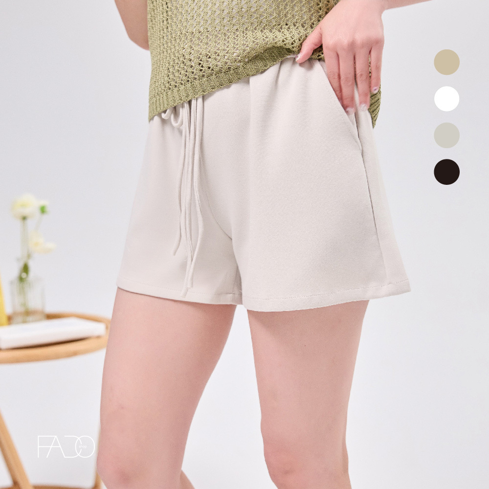 法朵Fado shop｜抽繩銅銨綿短褲 220B011 四色