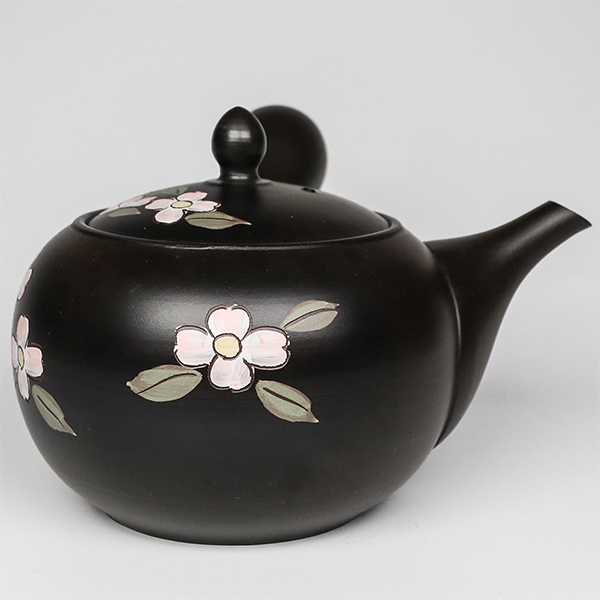 【春秋】艷黑花水木 橫手急須0.5L