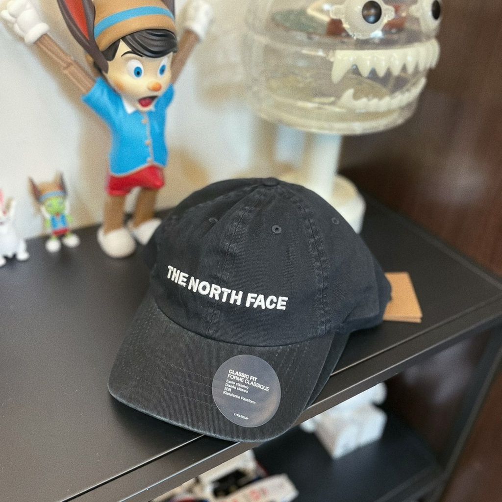 The North Face Cap 黑色 電繡 白色 TNF 字體 LOGO 老帽 棒球帽 帽子 可調整