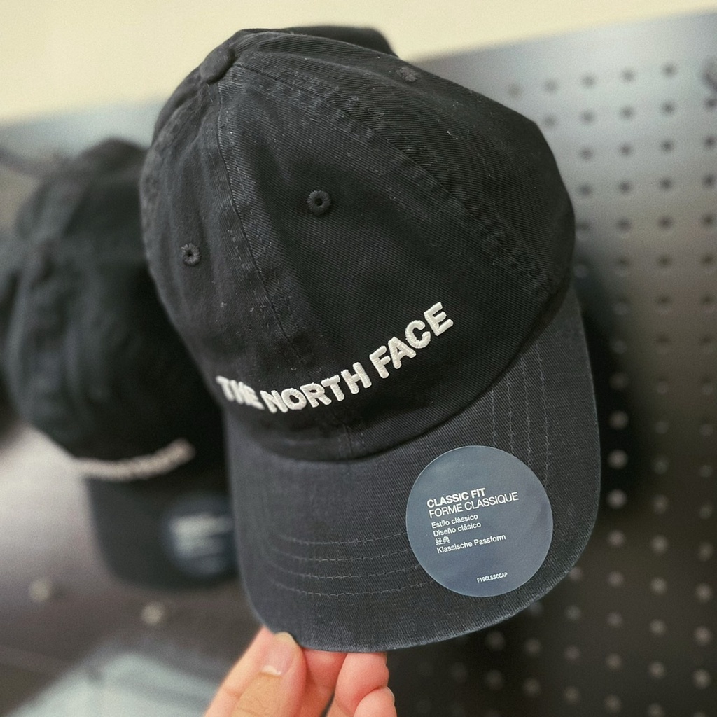 The North Face Cap 黑色 電繡 白色 TNF 字體 LOGO 老帽 棒球帽 帽子 可調整