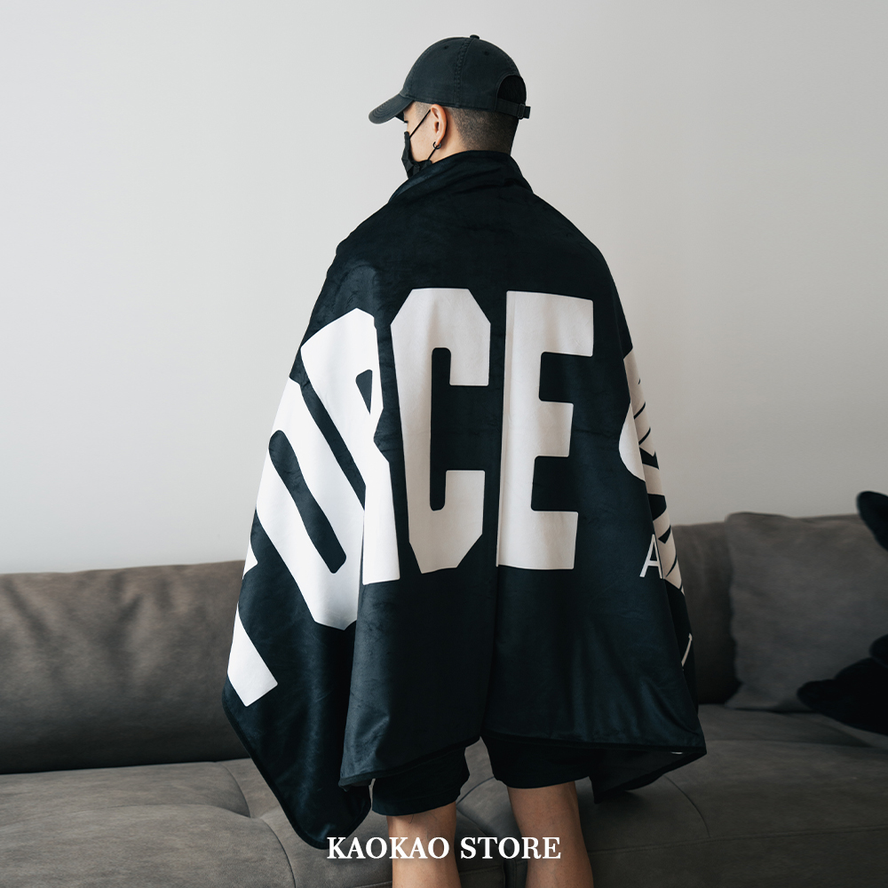 NIKE Air Force1 空軍一號 40週年 限定款 黑色 毛毯【TL002-010A】